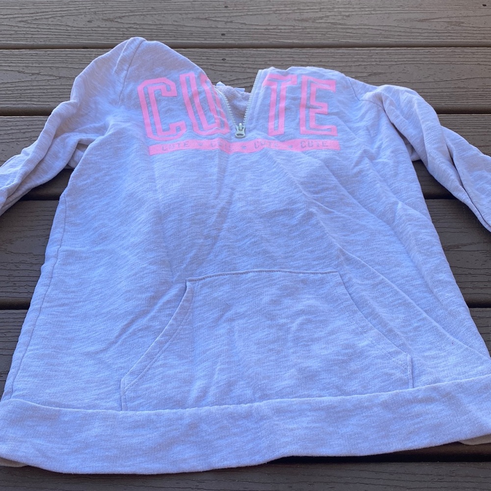 Light color sweater.